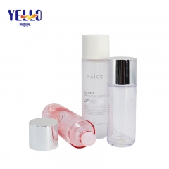 Custom Empty Fancy Cosmetic Bottles , Luxury Facial Toner Bottles Pink / Transparent