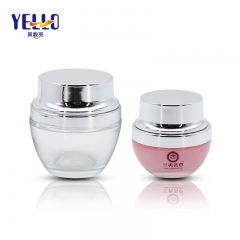 20g 50g Glass Cosmetic Cream Jar Customized Color Label Printing