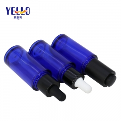 50ml Blue Plastic Serum Bottle With Dropper Anti Bacterial Round Bottom