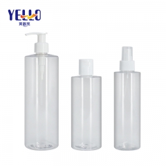 PET Empty Shampoo Bottles / Hand Sanitizer 500ml Clear Plastic Spray Bottles