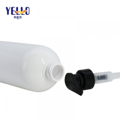 White Round Empty Shampoo Bottles , 500ml PET Plastic Hand Wash Bottle