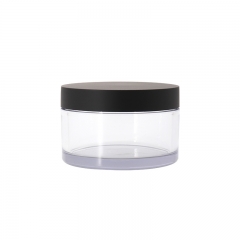 Clear Cream Jars For Cosmetic , PET Plastic 3 Oz Cosmetic Jars