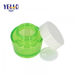 Green Color PET Plastic Cosmetic Cream Jar With Strong Sealing , Face Cream Container