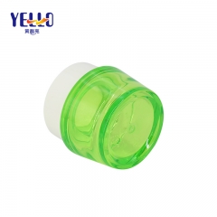 Green Color PET Plastic Cosmetic Cream Jar With Strong Sealing , Face Cream Container