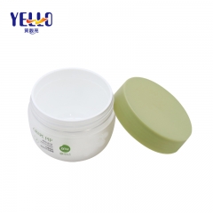 White Hair Cream Jars With Special Shape PET Plastic Material