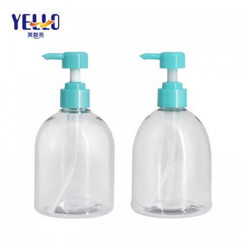 Clear 500ml Plastic Shampoo Hand Wash Bottle With Lotion Pump