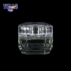 Clear Glass Cream Jars , Beautiful Glass Jars Hot Stamping Printing