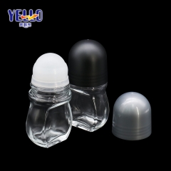 Custom Made Plastic Cosmetic Container , Empty Clear Roller Ball Jar Hot Stamping