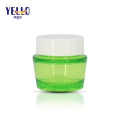 Green Color PET Plastic Cosmetic Cream Jar With Strong Sealing , Face Cream Container