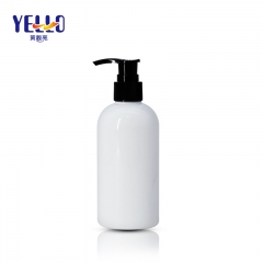 White Round Empty Shampoo Bottles , 500ml PET Plastic Hand Wash Bottle