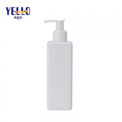 250ml White Square Empty Shampoo Bottles , Hair Shower Gel Plastic Bottle