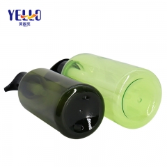 Round Shape Green Empty Shampoo Bottles Shower Gel Container With Pump 450ml