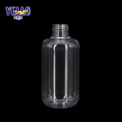 Round PET Plastic Pump Dispenser Bottle 250ml 460ml 500ml With Screw Cap