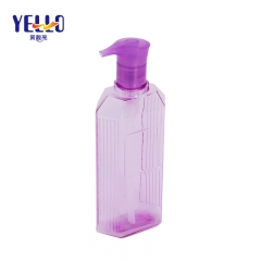 Purple Color Clear Empty Shampoo Bottles , 500ml Shower Gel Container