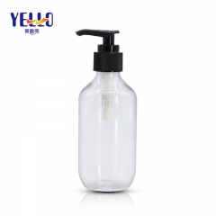 Transparent PET Empty Shampoo Bottles , Hotel Shower Empty Hand Wash Plastic Bottles