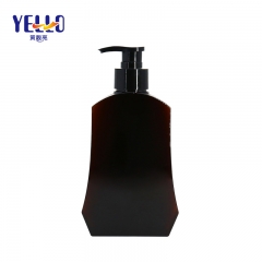 Luxury Amber Blank Shampoo Bottle Unique Design Screen Printing Surface