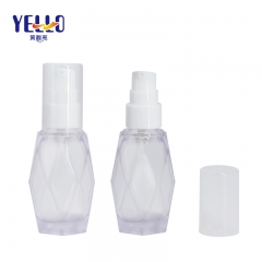 Diamond Shape Eco PETG Serum Pump Bottle , Empty Plastic Dropper Bottle