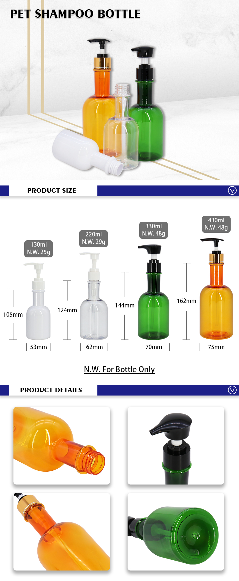 Candy Clear Bath Gel Bottles , Square Shampoo Bottle 500ml Wholesale Supply