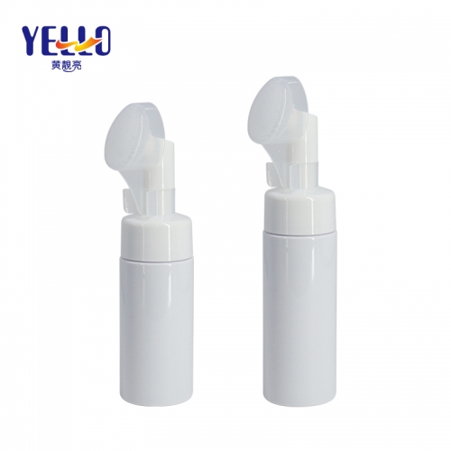 Fancy Empty Foam Pump Bottles With Brush For Personal Care Cylinder Shape