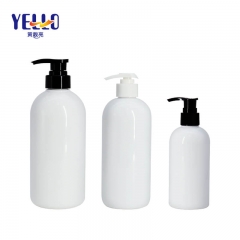 Boston Round Empty Shampoo Bottles With Pump , PET Liquid Body Wash Bottles