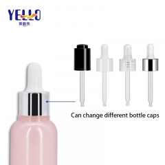 Cute Pink Dropper Bottles , Emplty Serum Bottle with Dropper 25ml