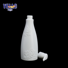 White relief design Lotion Bottles , HPDE Empty Shampoo Bottles Wholesale