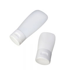 White Empty PE Lotion Bottles , Plastic Hand Cream Bottle with Flip Top Cap