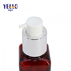 Red Square PET Lotion Bottles , Empty Plastic Bottles for Facial Serum