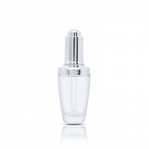 Silver Cap Dropping Bottles , Hair Essence Oil Glass Dropper Bottles Wholesale