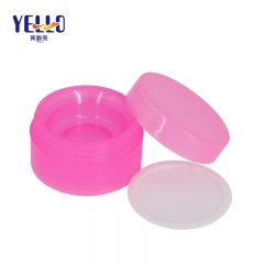 10g Plastic Empty Makeup Cosmetic Cream Jar , PP Round Pink Jars for Lip Balms