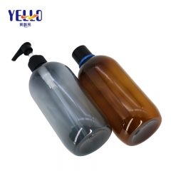 Colors Custom Plastic Squeeze Bottle with Black Lotion Pump 20oz / 590ml , Empty PET Lotion Bottles