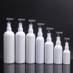 50ml 100ml 200ml Sanitizer Empty Spray Bottle / White Round Cosmetic Spray Bottles