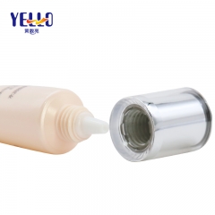 Mini 10g LDPE Plastic Tube For Eyes Gel / Cosmetic Squeeze Nozzle Tubes with Acrylic Caps