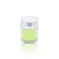 Luxury Green Acrylic Airless Pump Container Cream Jar 15G 30G 50G