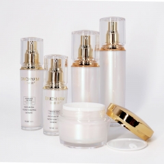 New Luxury Acrylic Lotion Bottles and Cosmetic Cream Jars , Skincare Packaging Lotion Pump Bottle