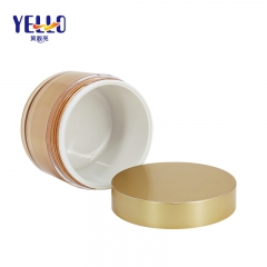 Empty PS 200g Plastic Cosmetic Jars For Body Lotion , Gold Cream Jar Supplier