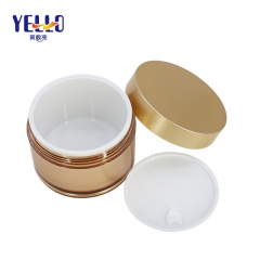 Empty PS 200g Plastic Cosmetic Jars For Body Lotion , Gold Cream Jar Supplier