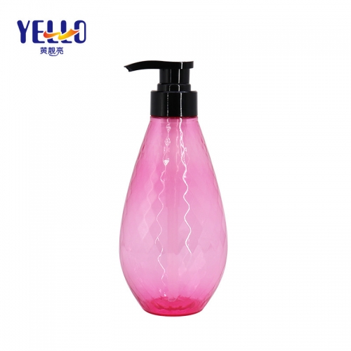 500ml Refillable Pink PET Shampoo And Conditioner Bottles Packaging