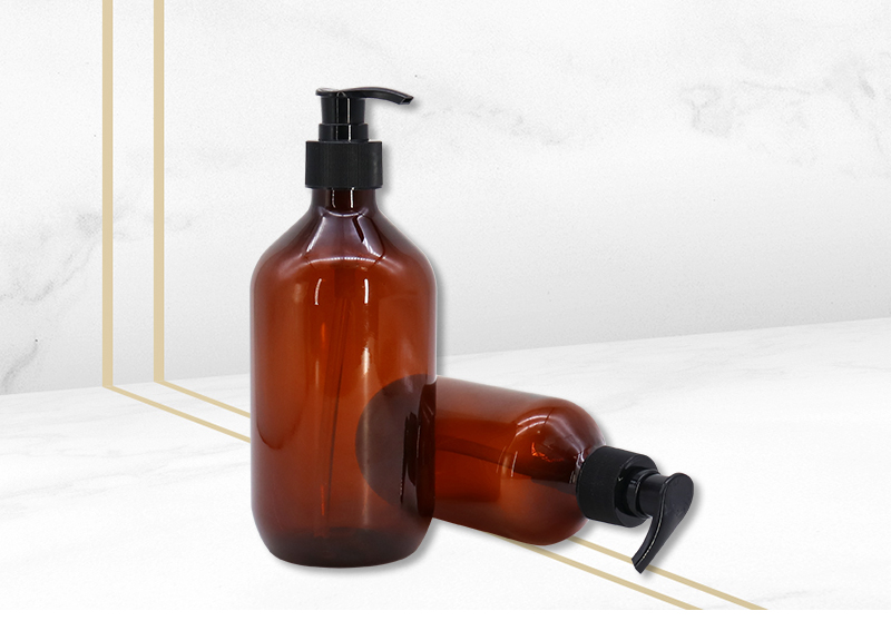 500ml Amber Brown Frosted Shampoo Lotion Bottles 