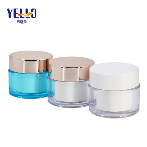 Double Wall Acrylic Jar 50g 1.7 oz / Plastic Cosmetic Containers For Face Cream