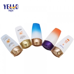 50ml PE Plastic Sunscreen Cream Lotion Bottles / Empty Nozzle Bottles With Acrylic Lids