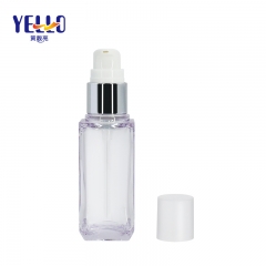 Eco Friendly Plastic Dropper Bottle For Skincare Cream / Thick Wall Square 40ml Serum Lotion Pump Bottles