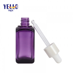 Transparent Green Purple Plastic Dropper Bottles 15ml 40ml For Face Oil Or Serum