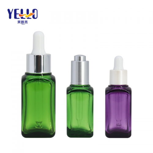 El gotero plástico púrpura verde transparente embotella 15ml 40ml para el aceite o el suero de cara