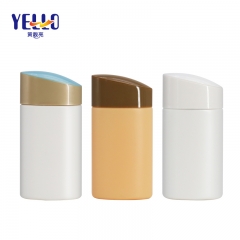 Colorful 60ml Empty Plastic Lotion Squeezing Bottle , Flat Cream PE Bottle With Nozzle Mouth