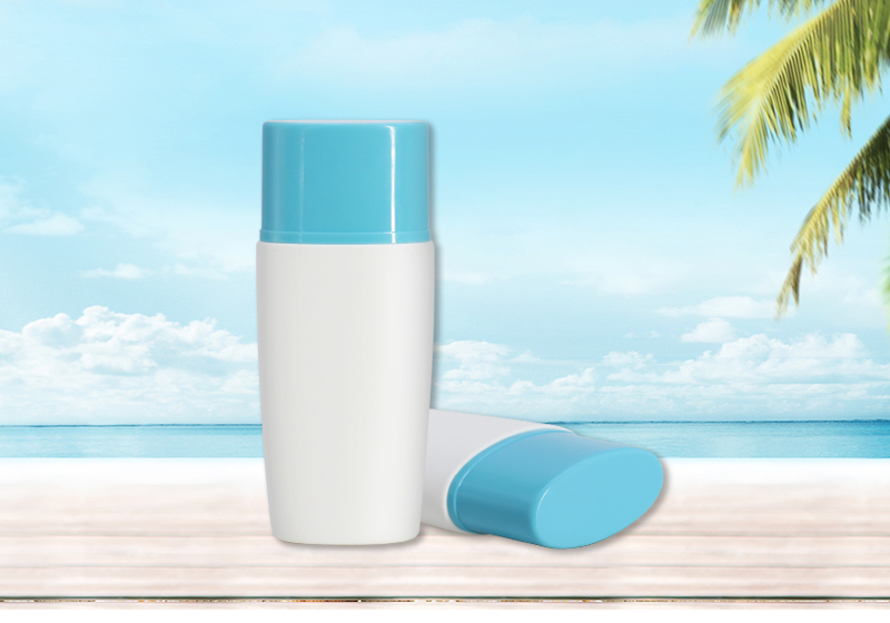 Squeezing Plastic Flat Bottles For Sunblocks Cream , Empty Customized Cosmetic Packaging Bottle