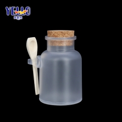 100g 200g 300g 500g Scrub Bath Salt Jars / Cosmetic Mask Jar Bottle With Wood Spoon