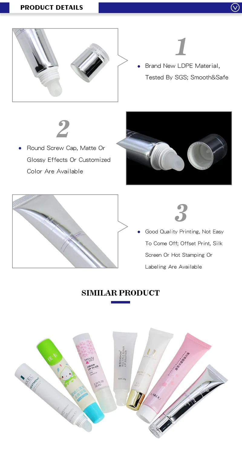 12ml Customized Laminated Squeeze Tubes , Empty Cosmetic Container