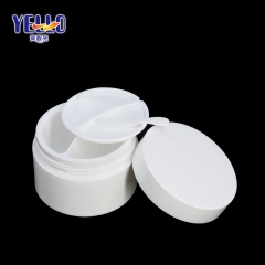 White Emty Dual Chamber PET Jars, 50g 100g Cosmetic Container Wholesale