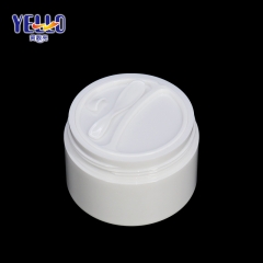 White Emty Dual Chamber PET Jars, 50g 100g Cosmetic Container Wholesale